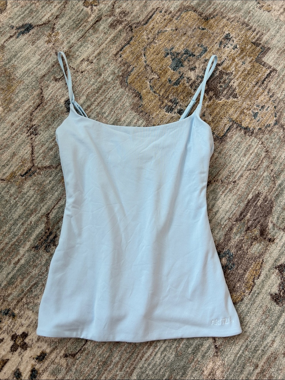 Aritzia Original Contour Presence Cami Tank Villa Blue WORN ONCE
